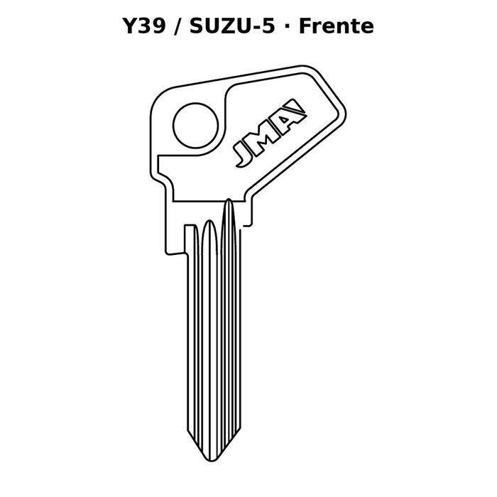 Llave en blanco Y39 / SUZU-5 - frente