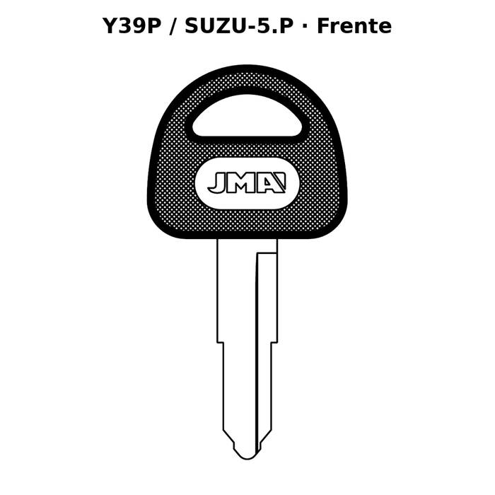 Llave en blanco Y39P / SUZU-5.P - frente