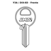Llave en blanco Y3A / DIX-6D - frente