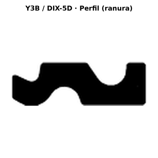 Llave en blanco Y3B / DIX-5D - perfil (ranura)
