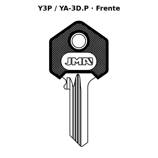 Llave en blanco Y3P / YA-3D.P - frente