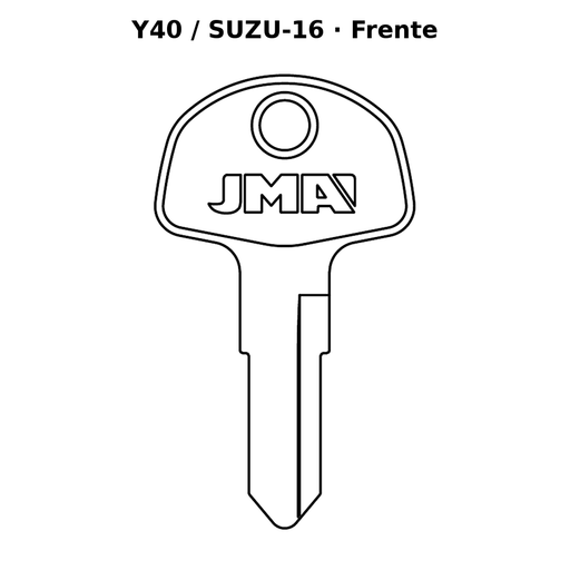 Llave en blanco Y40 / SUZU-16 - frente