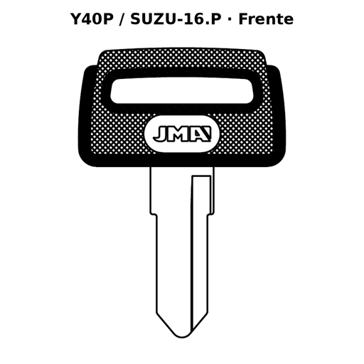 Llave en blanco Y40P / SUZU-16.P - frente