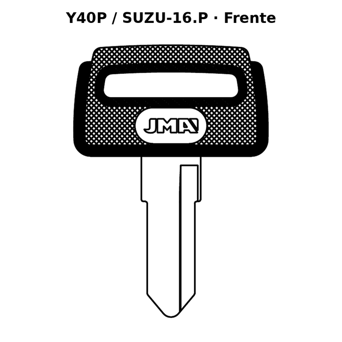 Llave en blanco Y40P / SUZU-16.P - frente