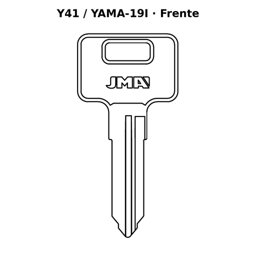 Llave en blanco Y41 / YAMA-19I - frente