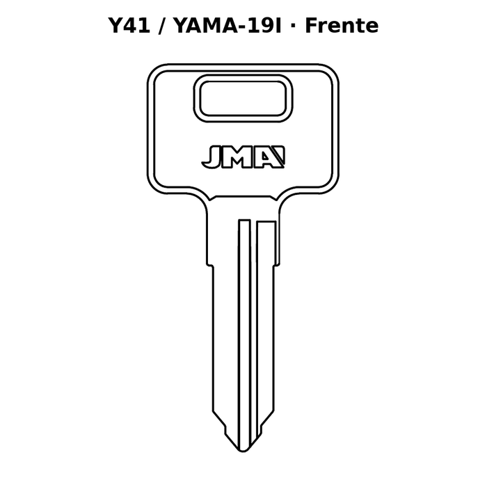 Llave en blanco Y41 / YAMA-19I - frente