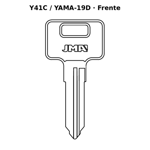 Llave en blanco Y41C / YAMA-19D - frente