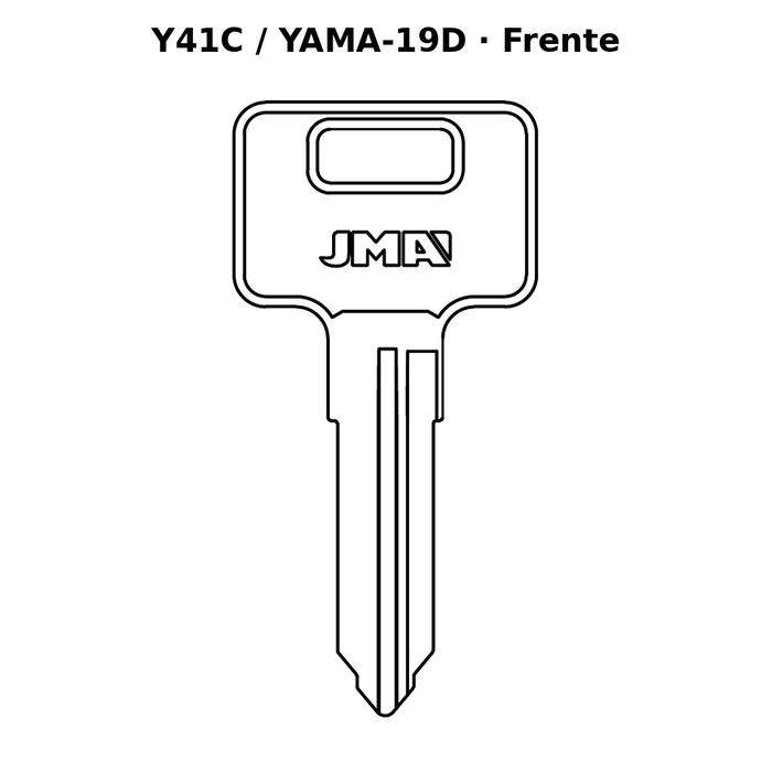 Llave en blanco Y41C / YAMA-19D - frente