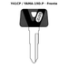 Llave en blanco Y41CP / YAMA-19D.P - frente