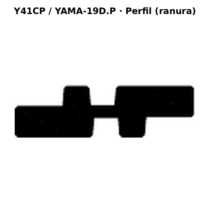 Llave en blanco Y41CP / YAMA-19D.P - perfil (ranura)