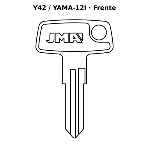 Llave en blanco Y42 / YAMA-12I - frente