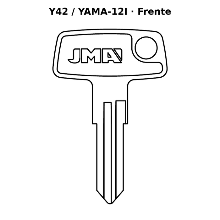 Llave en blanco Y42 / YAMA-12I - frente