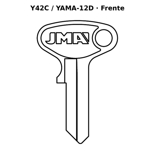 Llave en blanco Y42C / YAMA-12D - frente