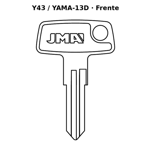 Llave en blanco Y43 / YAMA-13D - frente