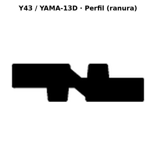 Llave en blanco Y43 / YAMA-13D - perfil (ranura)