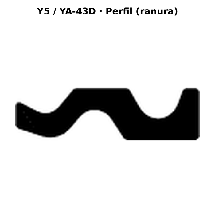 Llave en blanco Y5 / YA-43D - perfil (ranura)