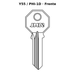 Llave en blanco Y55 / PHI-1D - frente