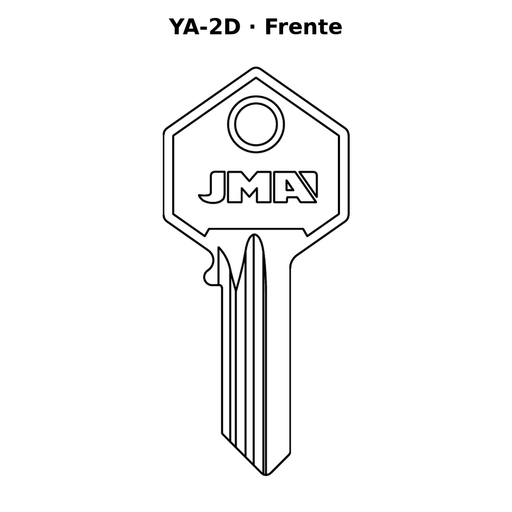 Llave en blanco YA-2D - frente