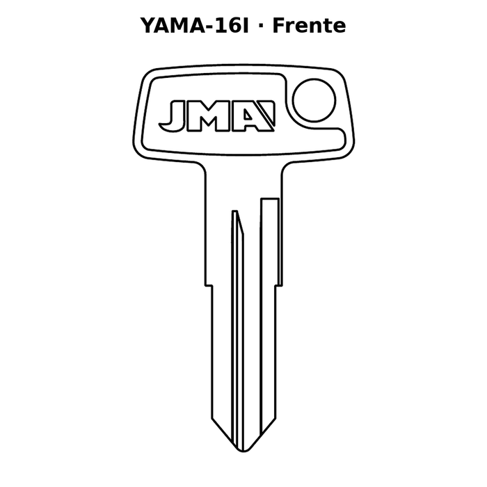 Llave en blanco YAMA-16I - frente