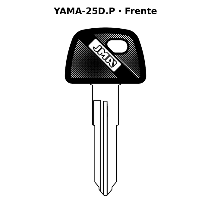 Llave en blanco YAMA-25D.P - frente