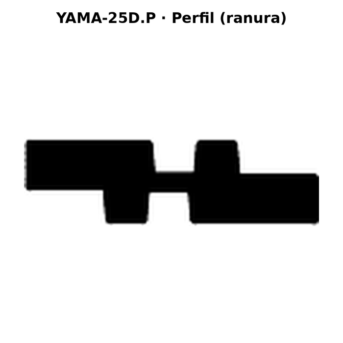 Llave en blanco YAMA-25D.P - perfil (ranura)