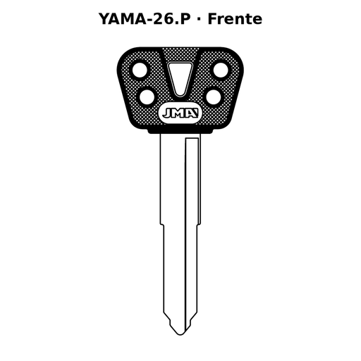 Llave en blanco YAMA-26.P - frente
