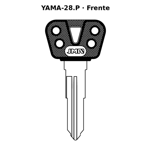 Llave en blanco YAMA-28.P - frente