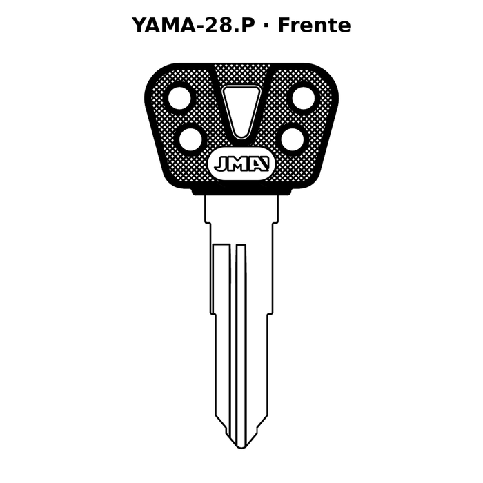 Llave en blanco YAMA-28.P - frente