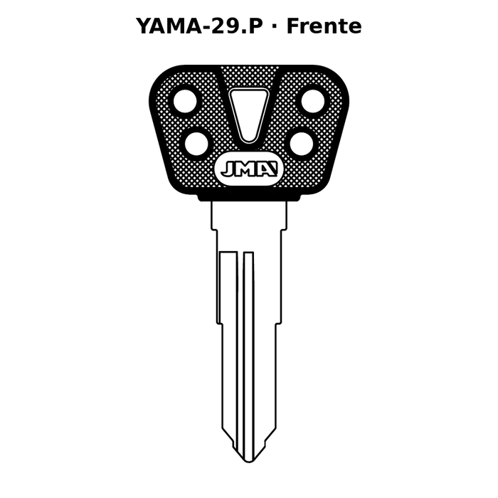 Llave en blanco YAMA-29.P - frente