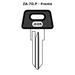 Llave en blanco ZA-7D.P - frente