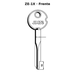 Llave en blanco ZE-1X - frente