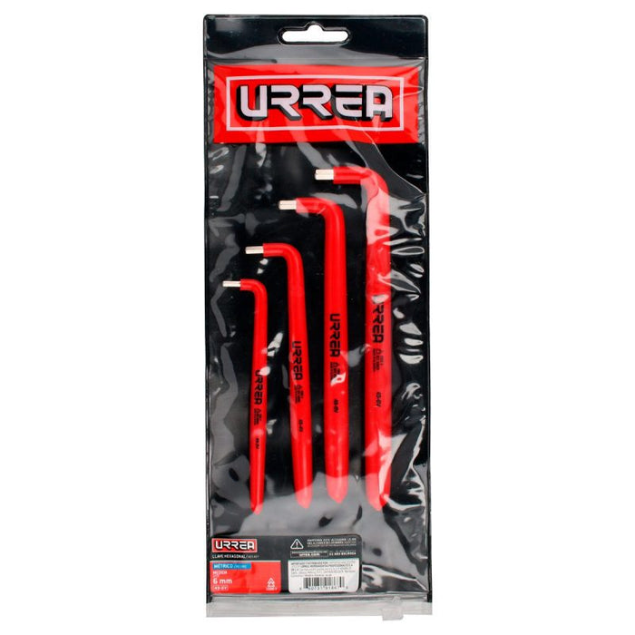 JGO URREA 4901V (SP1) LLAVES HEXAGONALES STD 1000V CON 4 PIEZAS