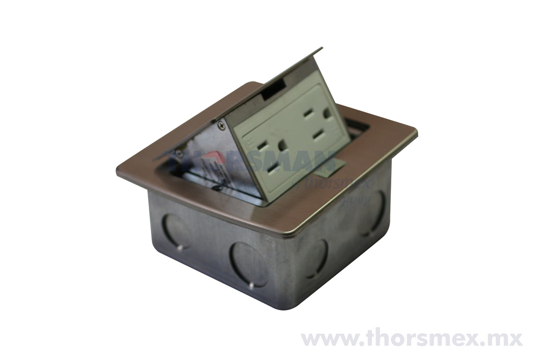 MINI CAJA DE PISO THORSMAN CONTACTOS CUADRADO ALUMINIO (SP)