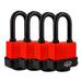 JGO LOCK J4CIL (SP1) 4 CANDADOS IGUALADOS LAMINADOS IMPERMEABLES 40MM - SIGASA