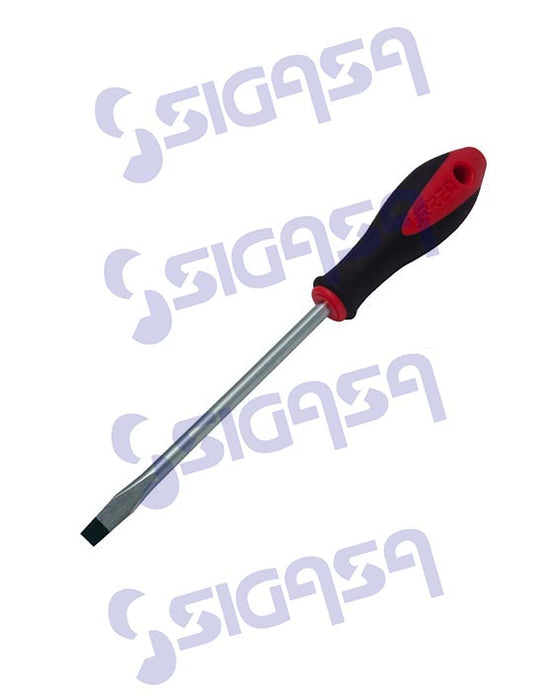DESARMADOR URREA 8606 PLANO DR5/16x6 BIMATERIAL ROJO