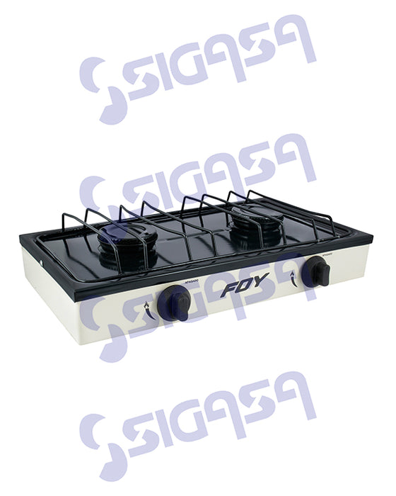 ESTUFA FOY 144713 GAS C/2 QUEMADORES BLANCA