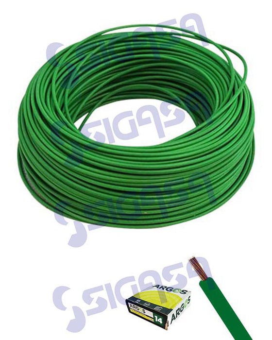 CABLE THW  # 14  ARGOS VERDE (ROLLO 100mts)