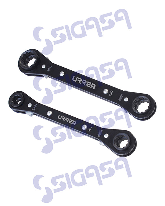 JGO URREA 1170A (SP1) C/2 LLAVE EXTRIAS DE MATRACA 4 EN 1 STD