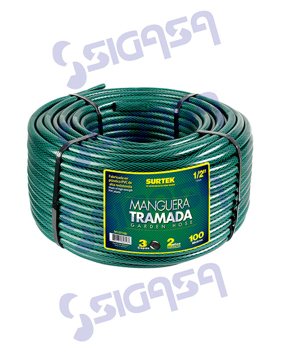 MANGUERA SURTEK M58T100 (130368) 5/8x100mts TRAMADA VERDE**