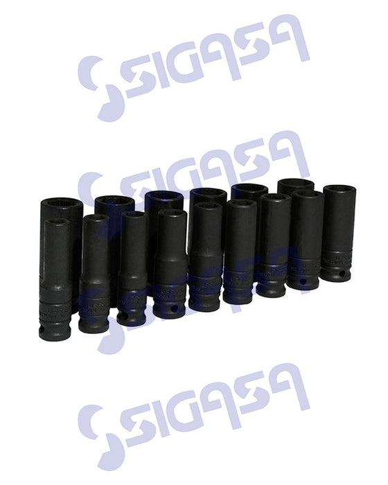 JGO URREA 73214M C/15 DADOS IMPACTO LARGO METRICO DE 1/2