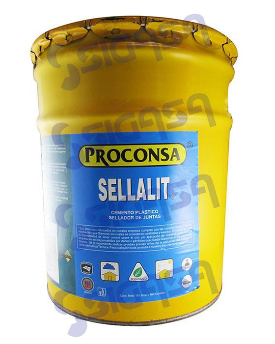 SELLALIT 19 LITROS PASTA COLOR NEGRO PROCONSA, CMP-PROCONSA, SIGASA, SIGASA