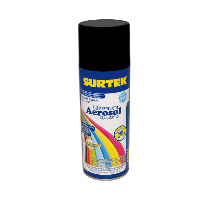 pintura surtek (pvl) 139847 negro mate 400ml** - SIGASA