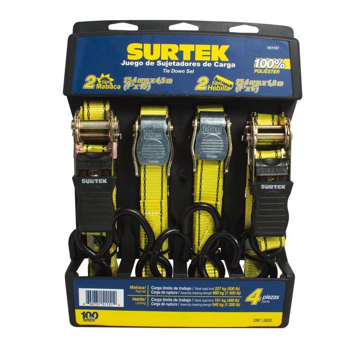 sujetador surtek 151151 jgo 4 pza 1"x15' - SIGASA