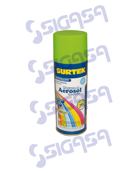 pintura surtek (pvl) 139834 verde fluorescente 400ml** - SIGASA