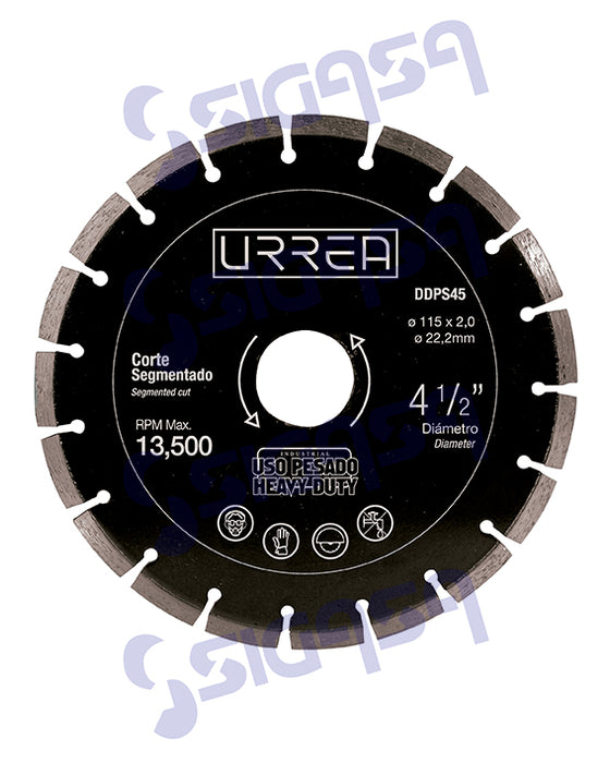 DISCO URREA DDPS7 DIAMANTE 7" SEGMENTADO USO PESADO