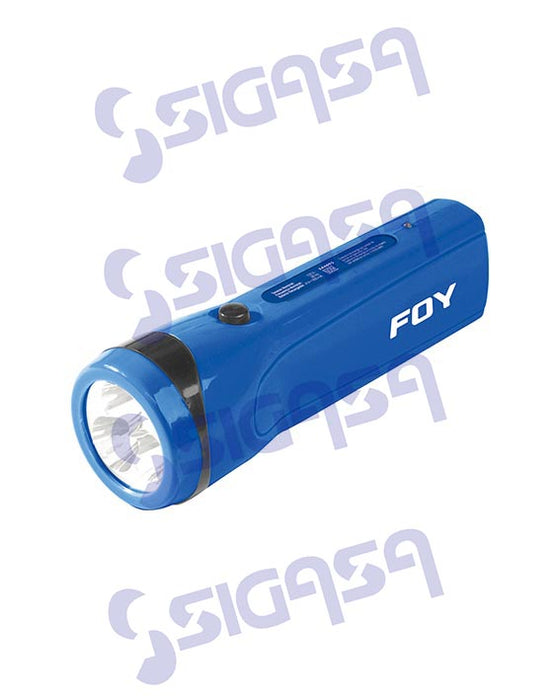 LINTERNA FOY 144095 DE MANO RECARGABLE C/3 LEDS DESC