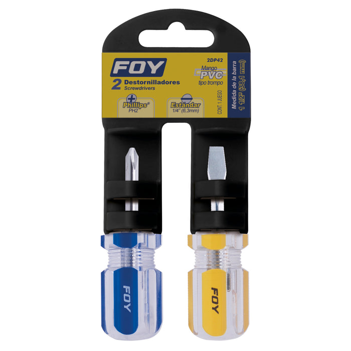 Jgo foy 2dp42 c/2 desarmadores pvc 1/4x1-1/2" - Sigasa