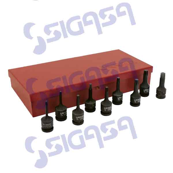JGO URREA 72900W (SP1) C/9 DADOS IMPACTO PTA TORX DE 3/8"