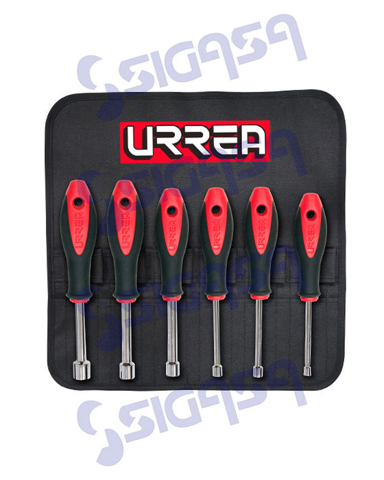 JGO URREA 8200 C/6 DESARMADORES STD DE CAJA BIMATERIAL
