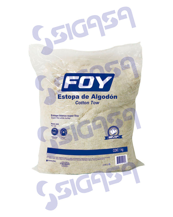 ESTOPA FOY 144182 DE ALGODON EN BOLSA DE 1 KG - SIGASA